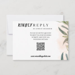 Botanical Watercolor Wedding RSVP Card  Karte