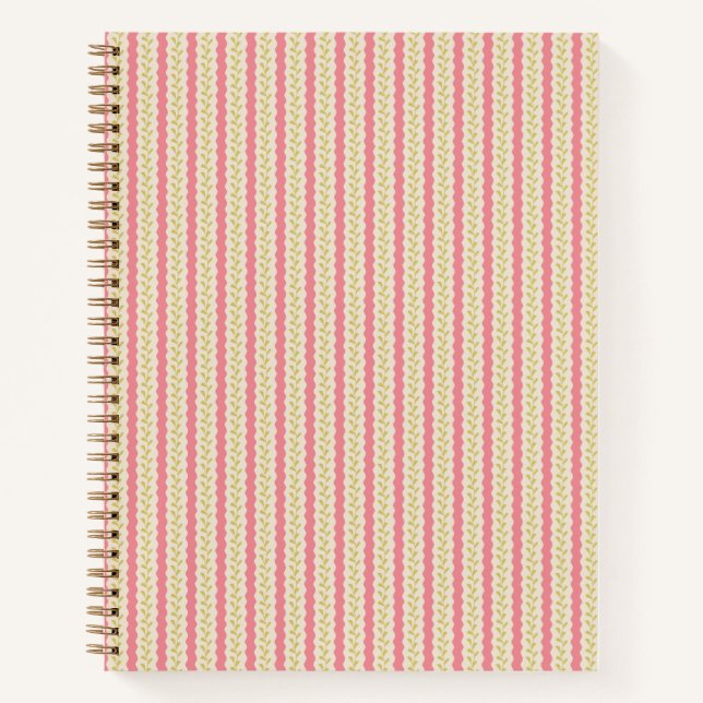 Botanical Wavy Stripe Notizbuch (Vorderseite)