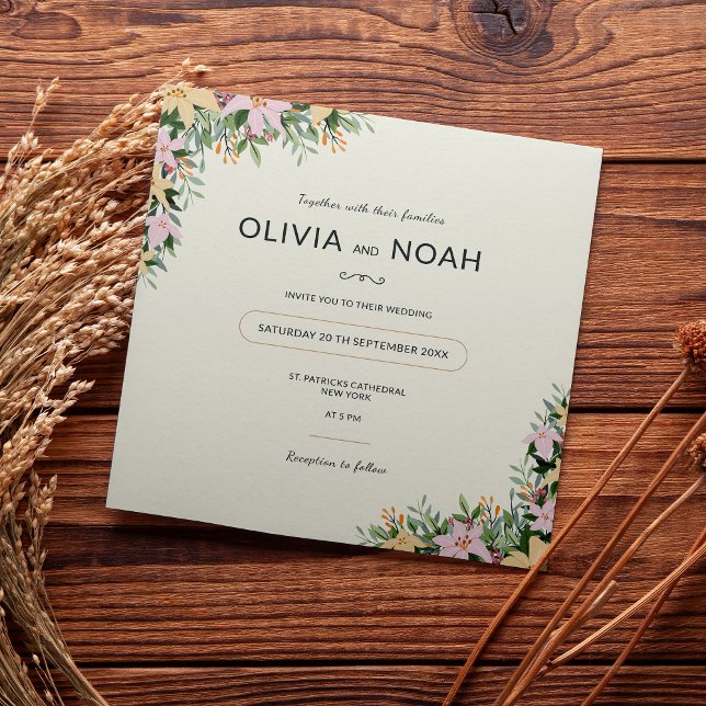 Botanical wedding invitation - boho and rustic einladung (Von Creator hochgeladen)