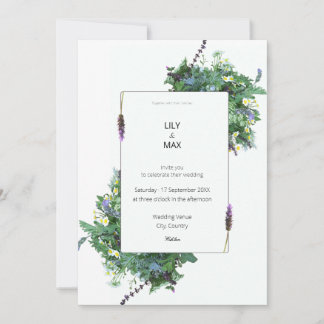 Botanical Wedding Invitation | Elegant Wildflower