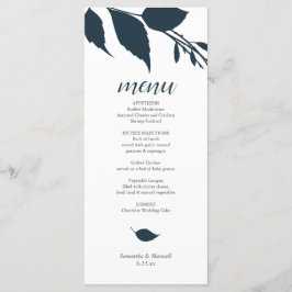 Botanical Wedding Midnight Blue Karte