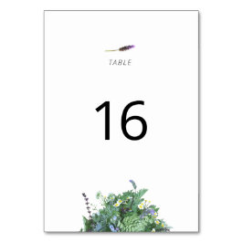 Botanical Wedding Table Number Card Tischnummer