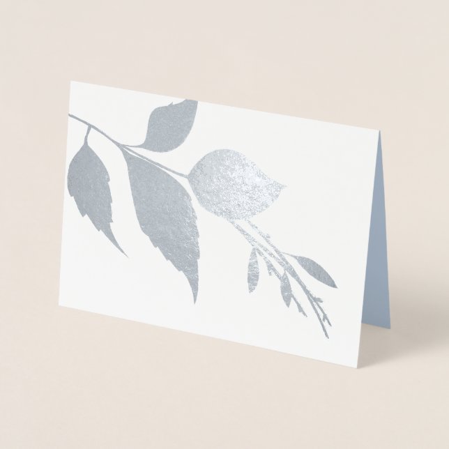 Botanical Wedding Thank You Card Folienkarte (Vorderseite)