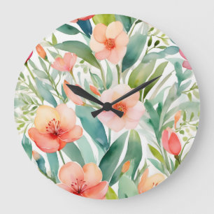 Botanicale Fresh Spring Große Wanduhr