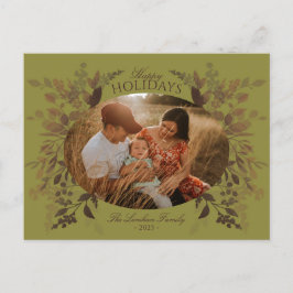 Botanicale Wasserfarben Postkarte Grün