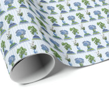 Botanicals and Books Wrapping Paper