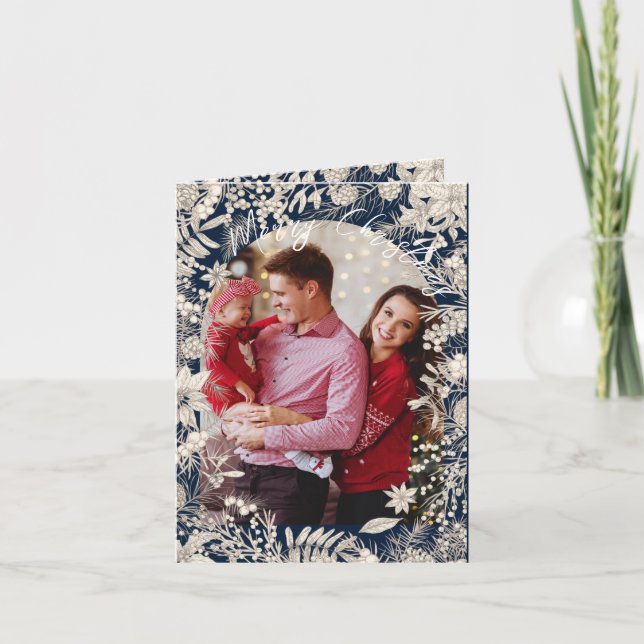 Botanicals-Navy-Floral-1-Foto Weihnachten (Vorderseite)