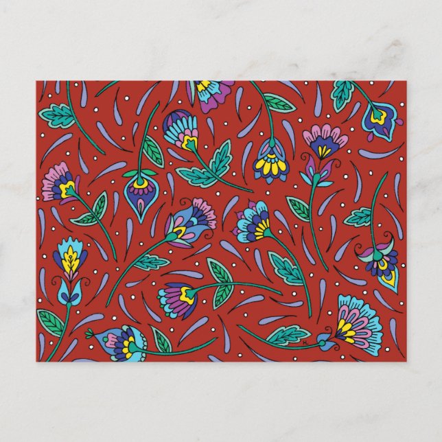 Botanicals Red Postkarte (Vorderseite)