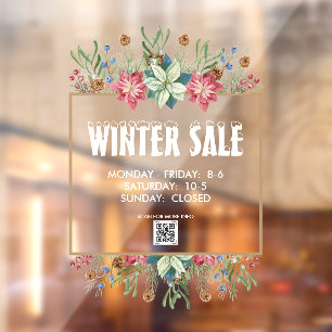 Botanicals Winter Sale Window Fensteraufkleber