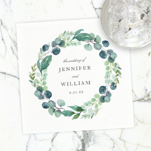 Botanicals Wreath Wedding Serviette