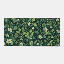 Botanik Art Nouveau Desk Mat - Sage Green Floral Schreibtischunterlage