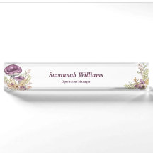 Botanik Forest Personalisiert Desk Namplate