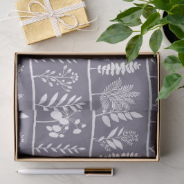 Botanik Rhythmus Botanische Silhouetten Gedämpftes Seidenpapier