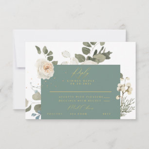 Botanik-UAWG für weiche florale Vegetation RSVP Karte
