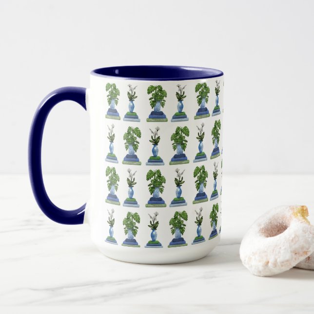 Botanik- und Buch-Tasse Tasse (Mit Donut)