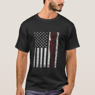 Botaniker Liebe Tulpen Garten Blume Retro US-Flagg T-Shirt