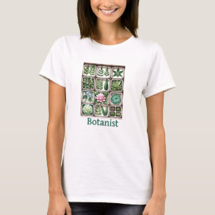 Botaniker Pflanzenliebhaber Raster  T-Shirt