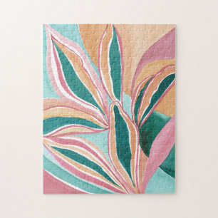Botanique Abstraite aquarelle Art Jigsaw Puzzle