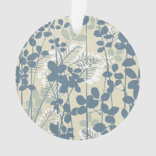 Botanique Bleu Japonais Vintage : Fougère à Feuill