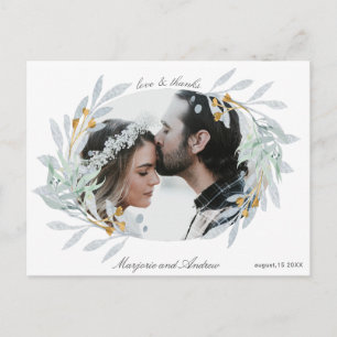 Botanique douce   Carte postale Merci photo