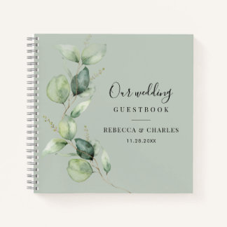 Botanique Eucalyptus Greenery Mariage Livre d'or