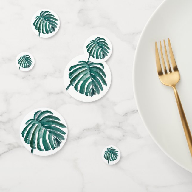 Botanique Feuille verte Tropical Party Confetti (Groupe)