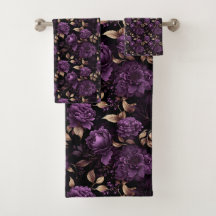 Botanique foncé violet gothique et Motif or