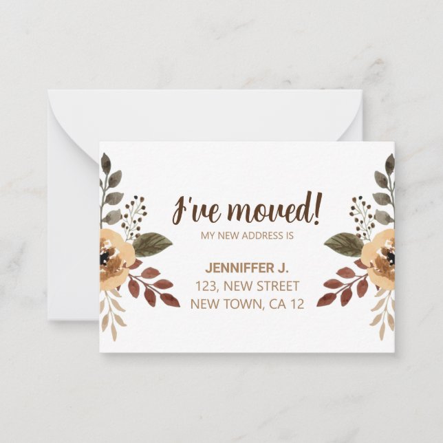 Botanique J'ai déménagé Nouvelle carte de Faire-pa (Devant)