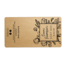 Botanique Kraft Soap Bar Étiquettes