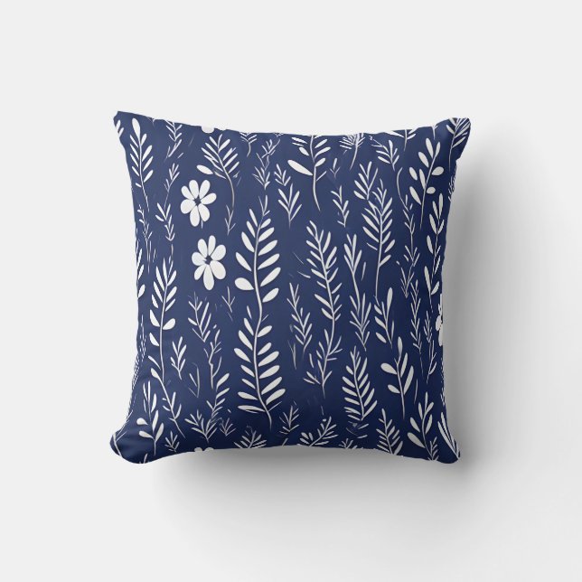 Botanique Matisse style floral motif coussin (Recto)