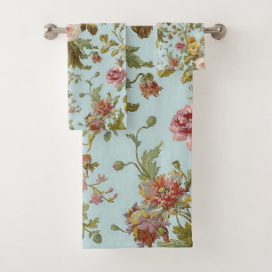 Botanique Regina Rose Fleurs Vintages Bleu