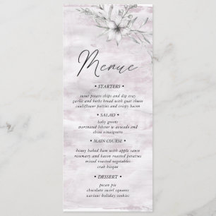 botanique rustique Mariage Dîner Menu Invitation