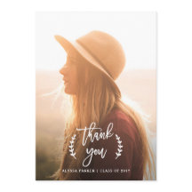 Botanique tendance | Graduation Merci photo