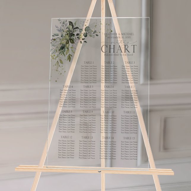 Botanique Verdure Réception Florale Siège (Wedding Seating Chart!
)