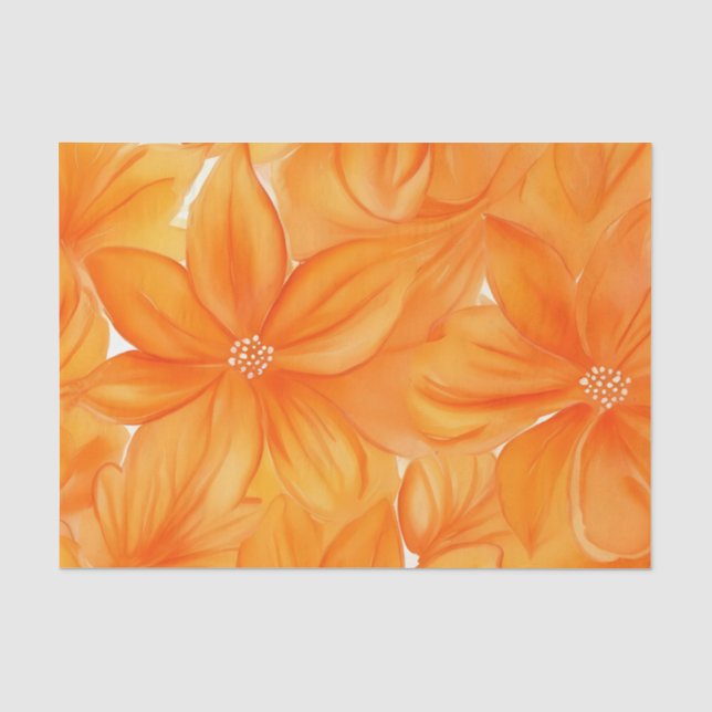 Botanisch-blühende Orangenblume Seidenpapier (Vorderseite)