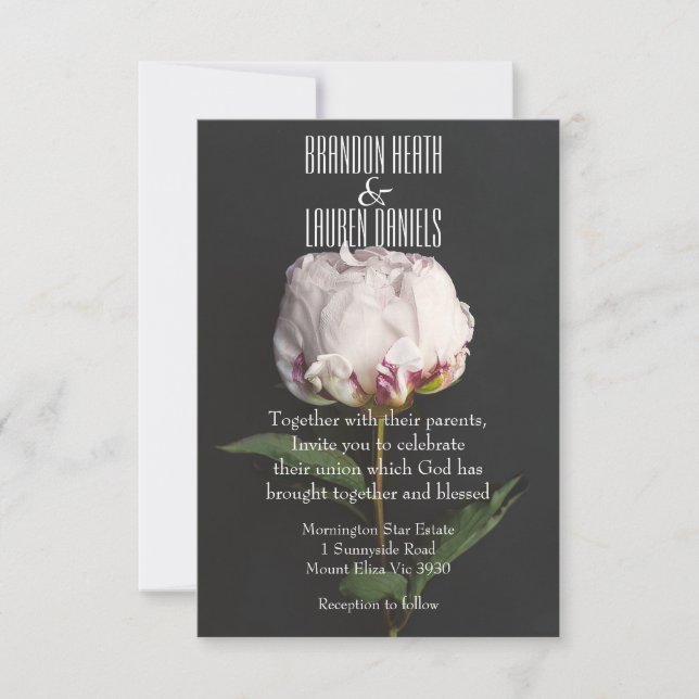 Botanisch - christliche Hochzeits-Einladung Einladung (Vorderseite)