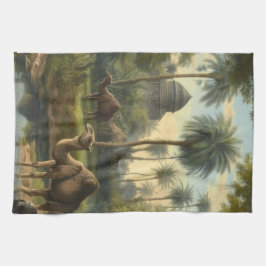 Botanisch: Dromedaren im Dschungel in der Nähe ein Geschirrtuch