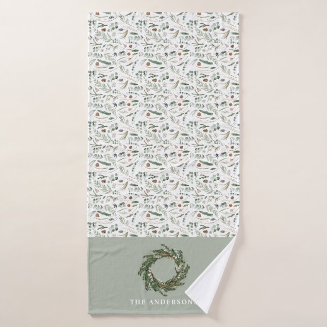 botanisch elegante moderne Geschenkdekoration Badehandtuch (Badehandtuch)