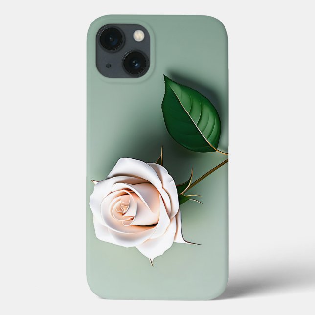 Botanisch-elegante Rose Case-Mate iPhone Hülle (Rückseite)