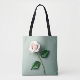 Botanisch-elegante Rose Tasche