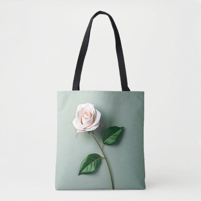 Botanisch-elegante Rose Tasche (Vorderseite)