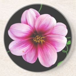 Botanisch erblassen Sie - rosa Dahlie-Blume auf Getränkeuntersetzer