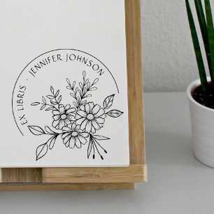 Botanisch floral aus der Bibliothek von Ex Libris Permastempel