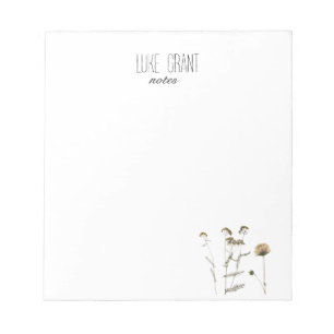 Botanisch floral notizblock