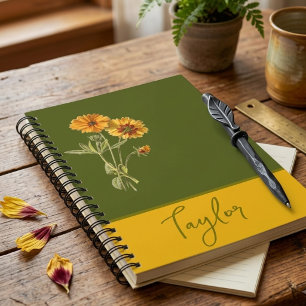 Botanisch floral notizblock