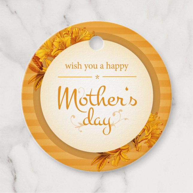 Botanisch für den Muttertag Geschenkanhänger (Vorderseite)