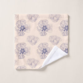 Botanisch großer Mohn Waschlappen