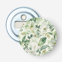 Botanisch Grün Wasserfarbe Florale Blätter Natur  Flaschenöffner