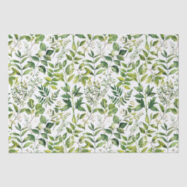 Botanisch grüne Blätter Seidenpapier