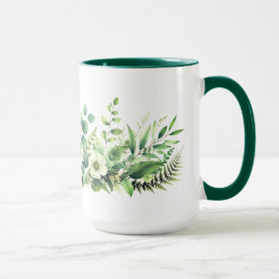 Botanisch grüne Floral Tasse